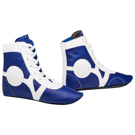 Купить Обувь для самбо SM-0102, кожа, синий Rusco в Жуковском 